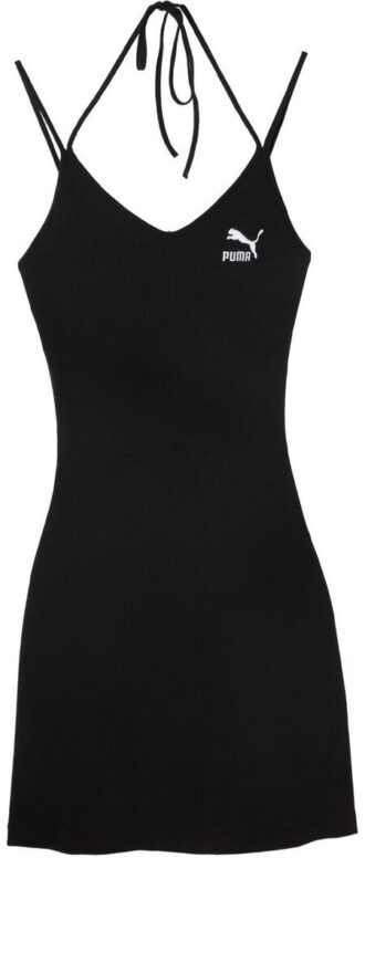 (WMNS) Ribbad Klänning Med Logotyp ”Svart”