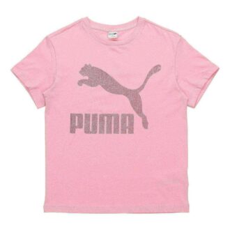 (WMNS) Rundhalsad T-shirt med Logotyptryck Rosa