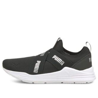 (WMNS) Slip-On med sladd ”Svart Silver”