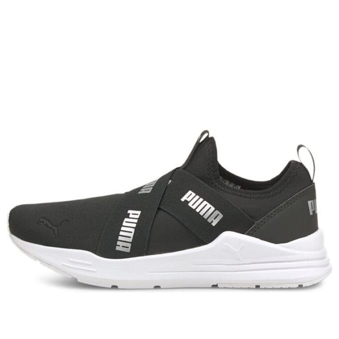 (WMNS) Slip-On med sladd ”Svart Silver”