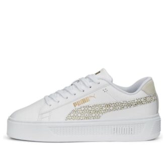 (WMNS) Smash Platform V3 ”Laserskuren vit, orört guld”