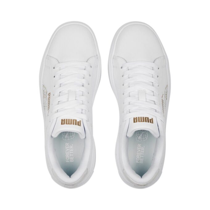 (WMNS) Smash Platform V3 ”Laserskuren vit, orört guld”