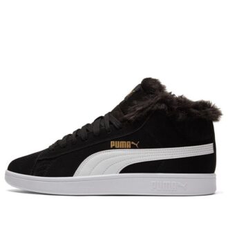 (WMNS) Smash V2 Plus Fleece Mid-Top Sneakers Svarta