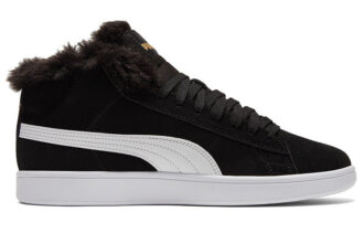 (WMNS) Smash V2 Plus Fleece Mid-Top Sneakers Svarta