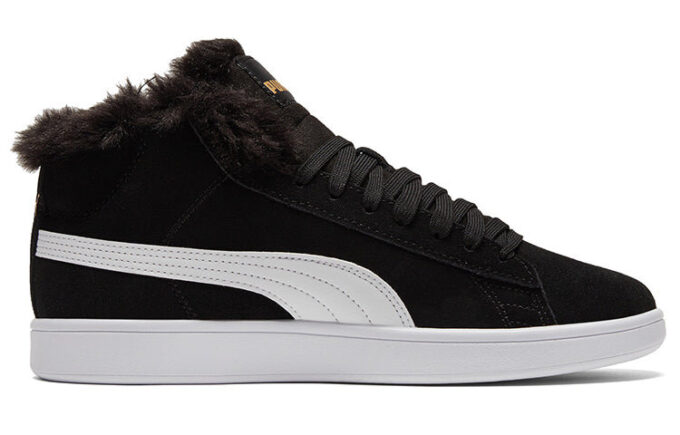 (WMNS) Smash V2 Plus Fleece Mid-Top Sneakers Svarta