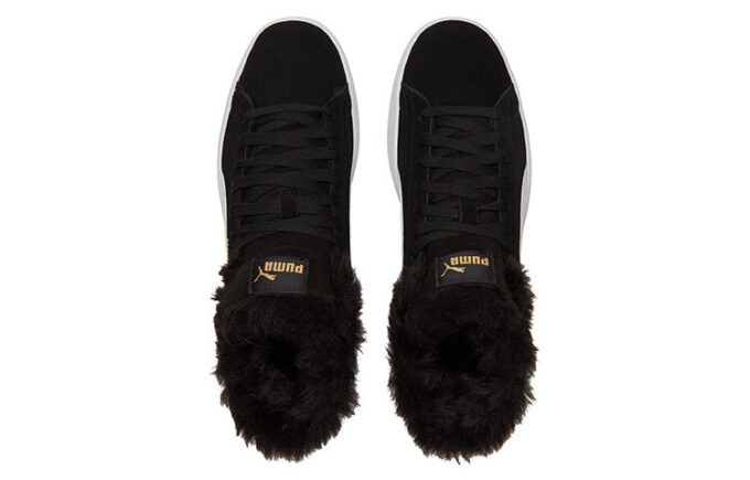(WMNS) Smash V2 Plus Fleece Mid-Top Sneakers Svarta