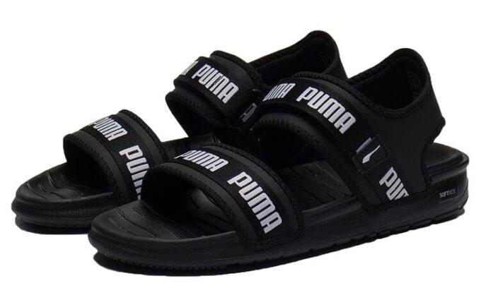 (WMNS) Softride Slide ”Wordmark – Svart Vit”