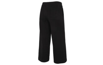 (WMNS) Stickade Casualbyxor Med Logotyptryck Svarta