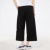 (WMNS) Stickade Casualbyxor Med Logotyptryck Svarta