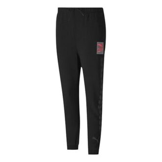 (WMNS) Stickade Sportbyxor Svarta/Röda