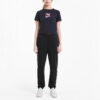 (WMNS) Stickade Sportbyxor Svarta/Röda