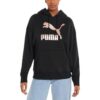 (WMNS) Stor Logo Athleisure Casual Sports Hoodie Svart Rosa