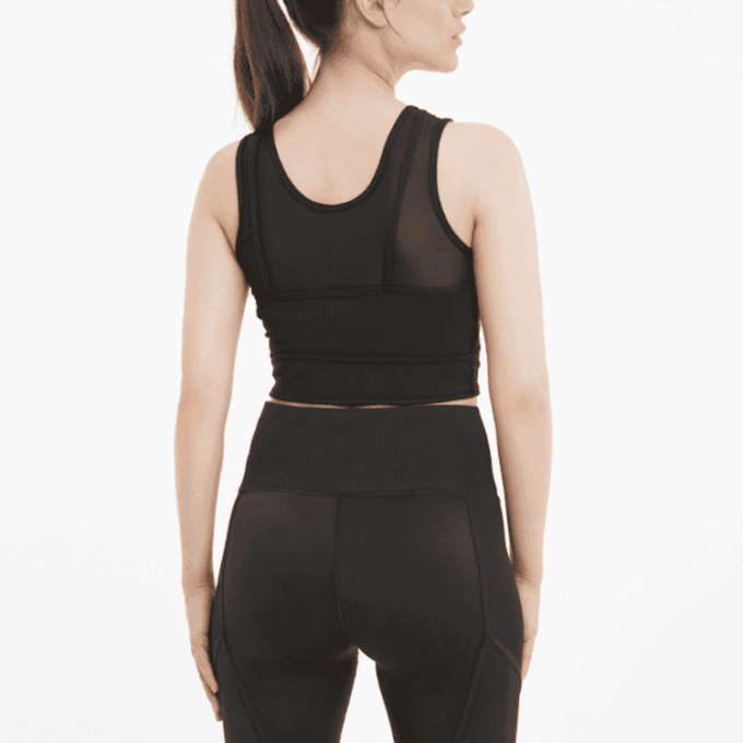 (WMNS) STUDIO Layered Crop Top ”Svart”