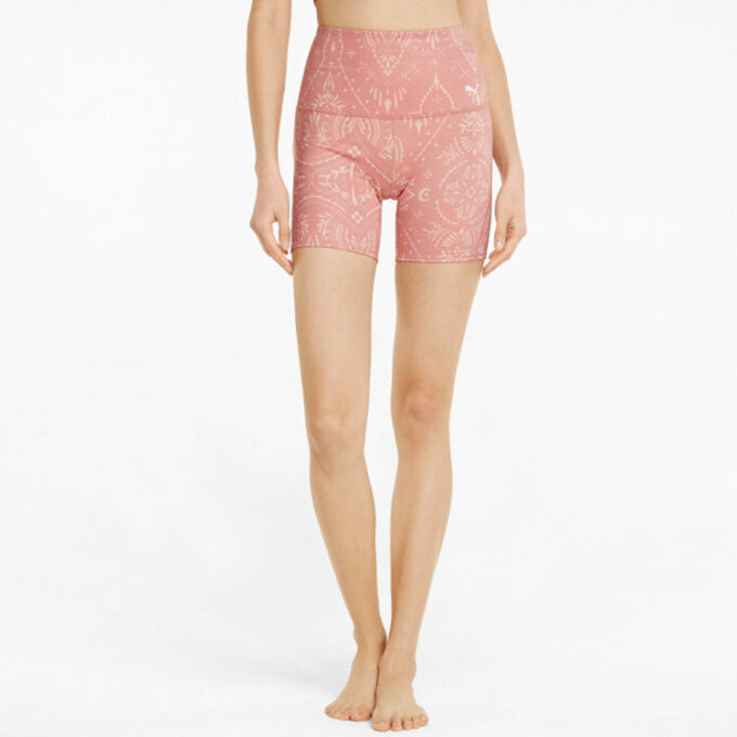 (WMNS) Studio Printed 5 Inch Training Leggings Shorts ”Rosette”