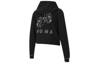 (WMNS) Style Cat Hoodie med huva Stickad Kortärmad Tröja Svart