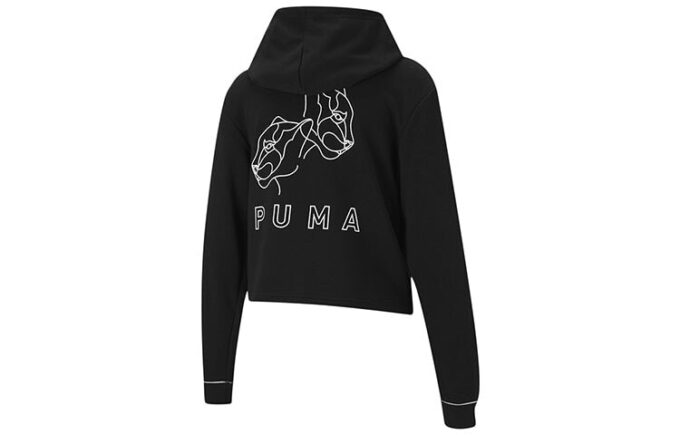 (WMNS) Style Cat Hoodie med huva Stickad Kortärmad Tröja Svart