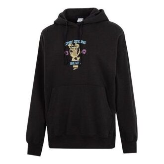 (WMNS) Överdimensionerad Graphic Hoodie ”Svart”