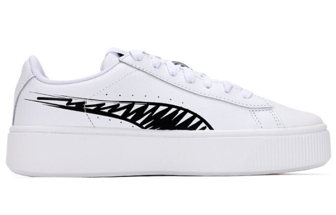 (WMNS) Vikky Stacked L Sketch Sneakers Vita/Svarta