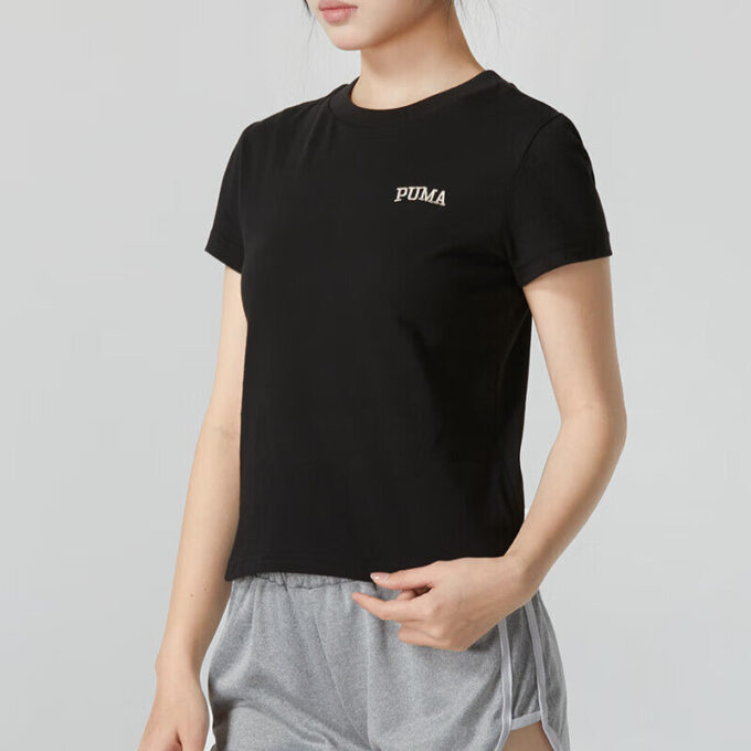 (WMNS) Wordmark-logotyp T-shirt Small Fit ”Svart”