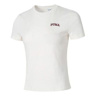 (WMNS) Wordmark-logotyp T-shirt Small Fit ”Vit”