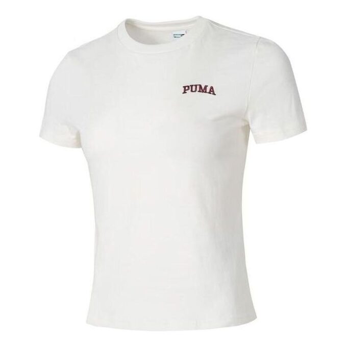 (WMNS) Wordmark-logotyp T-shirt Small Fit ”Vit”