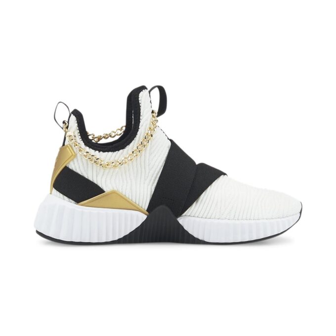 (WMNS) x Baby Phat Defy Mid ”Vit Svart Guld”