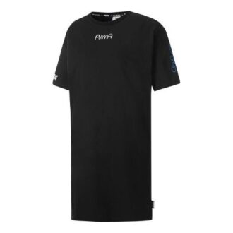 (WMNS) x Mr Doodle Crossover Casual Sportig Andningsbar Kortärmad Klänning Svart