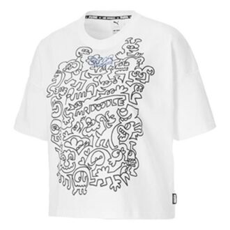 (WMNS) x MR DOODLE Lös logotyp Vit