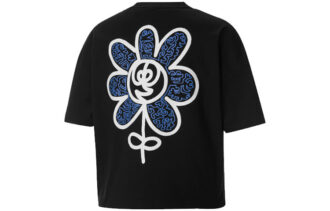 (WMNS) x MR DOODLE Lös T-shirt Crossover Graffiti Stor Logotyp Kortärmad Svart