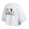 (WMNS) x PEANUTS Broderad Logotyp Rund Hals Kort Lös Kortärmad Vit