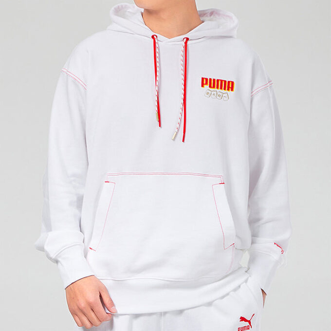 YOTOX Hoodie ”Vit Röd Gul”