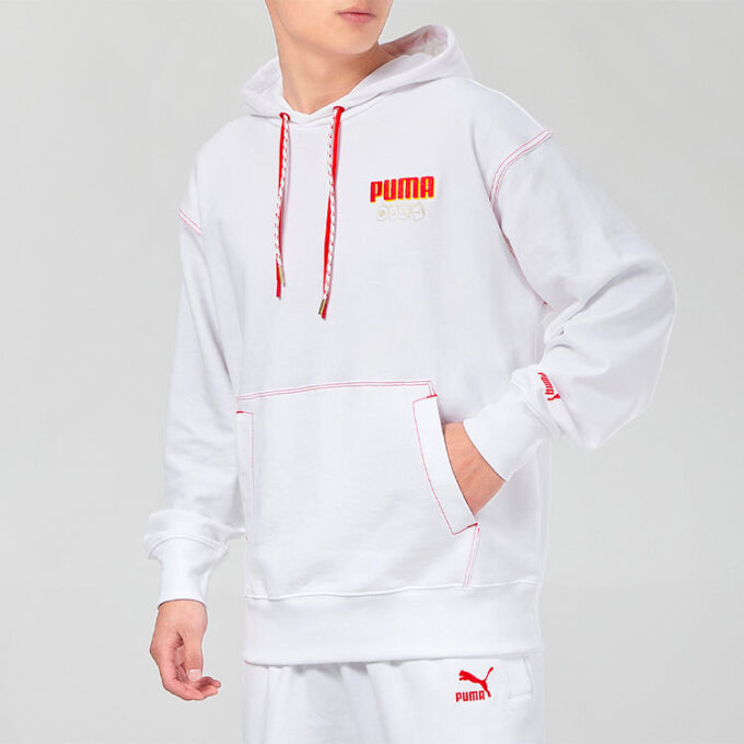 YOTOX Hoodie ”Vit Röd Gul”