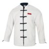Yott Stand Collar-logotypjacka med begränsad CNY-märkning, vit