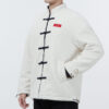 Yott Stand Collar-logotypjacka med begränsad CNY-märkning, vit